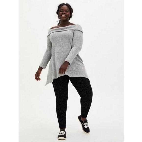 Torrid Pixie Black Leopard Luxe Ponte High Rise Pull On Pants Animal Print - Picture 1 of 14